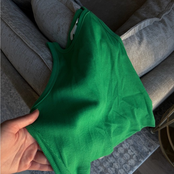 H&M Green Ribbed Basic Tank Top - Picture 2 of 6